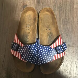American flag birkenstocks size 270